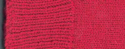 k1p1 ribbing and stockinette