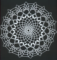 Scan of bread and butter plate doily